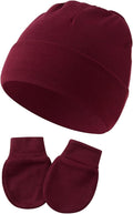 Newborn Hats Mittens Set Cute Baby Girls Boys Cotton Beanie hat Gloves by Wxllzlife