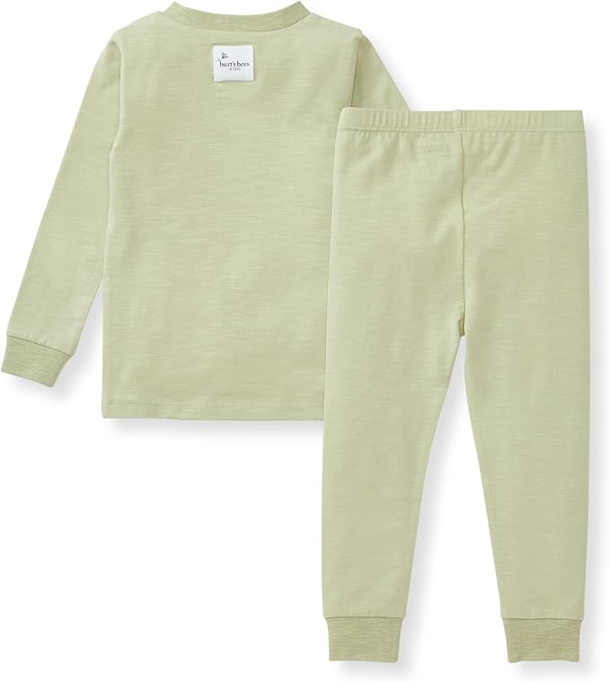 Burt's Bees Baby Unisex Baby Honeysoft Pajamas, Tee and Pant 2-Piece PJ Set - Image 2