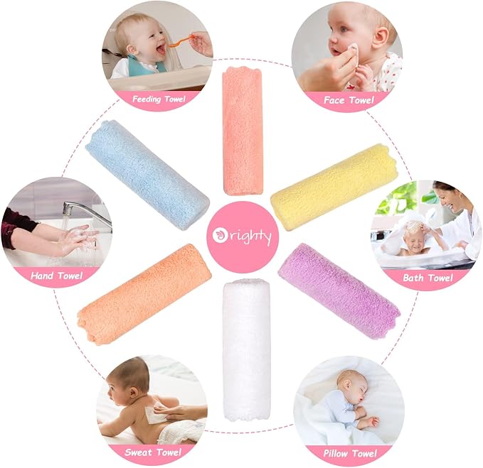 Orighty Baby Washcloths 24-Pack, Microfiber Coral Fleece Baby Towels, Super - Image 6