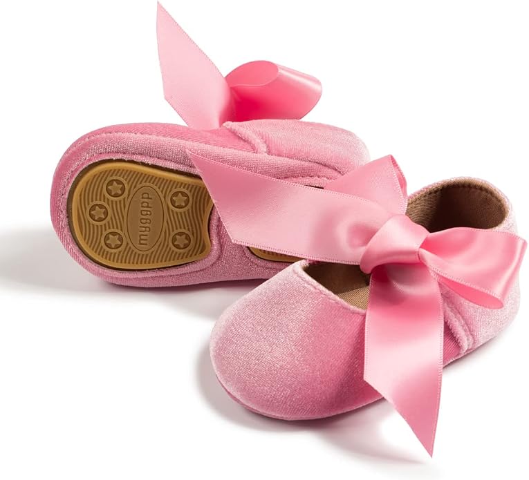 KIDSUN Infant Baby Girls Mary Jane Shoes Non-Slip Rubber Sole Ballet Slippers - Image 5