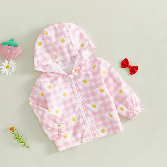 Toddler Baby Girl Windbreaker Jacket Zip Up Hoodie Long Sleeve Sweatshirt - Image 5