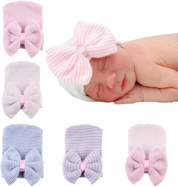 Newborn Hospital Hat Infant Baby Hat Caps by Upeilxd