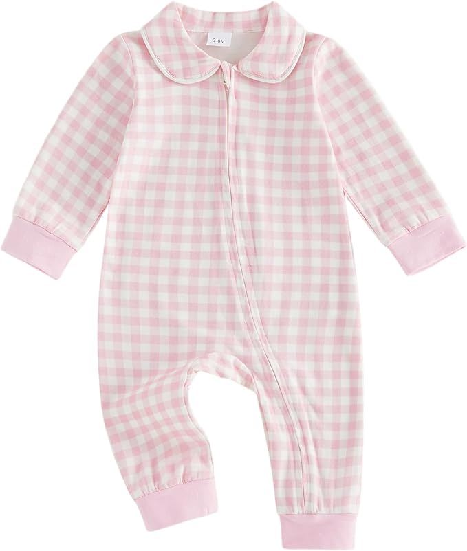 Seyurigaoka Newborn Baby Boy Girl Romper Long Sleeve Zipper Jumpsuit by SEYURIGAOKA