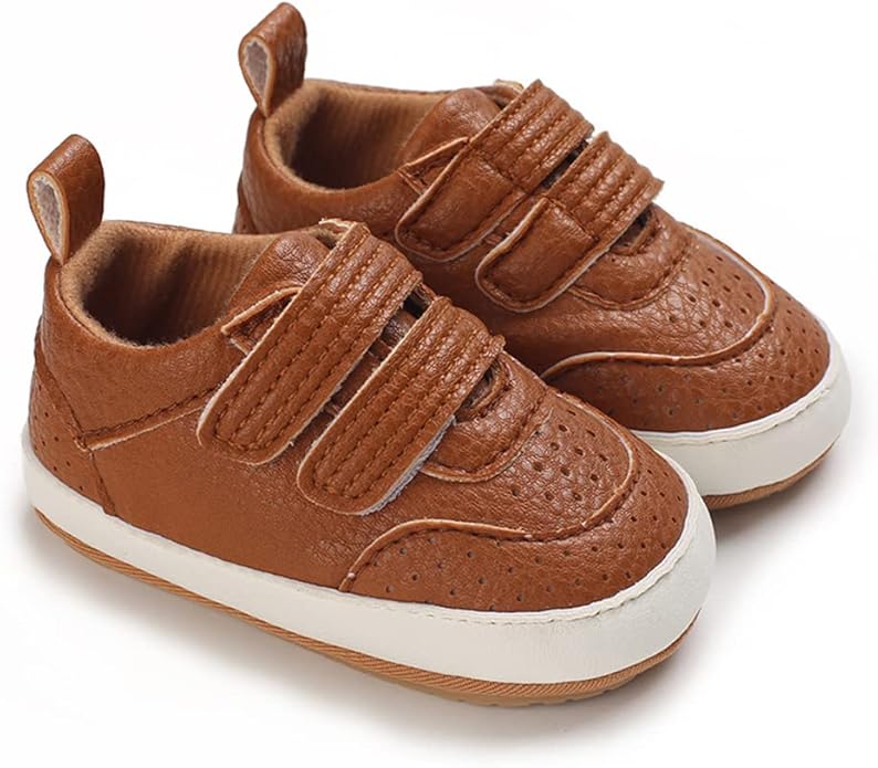 Clowora Baby Boys Girls Shoes Non-Slip Rubber Sole Sneakers Infant First Walking Toddler Crib Shoes Newborn Loafers Flats.