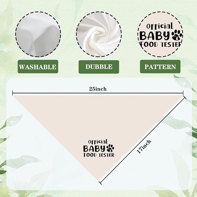 Official Food Tester Dog Bandana, Funny Pregnancy Announcement Pet Scarf - Image 2