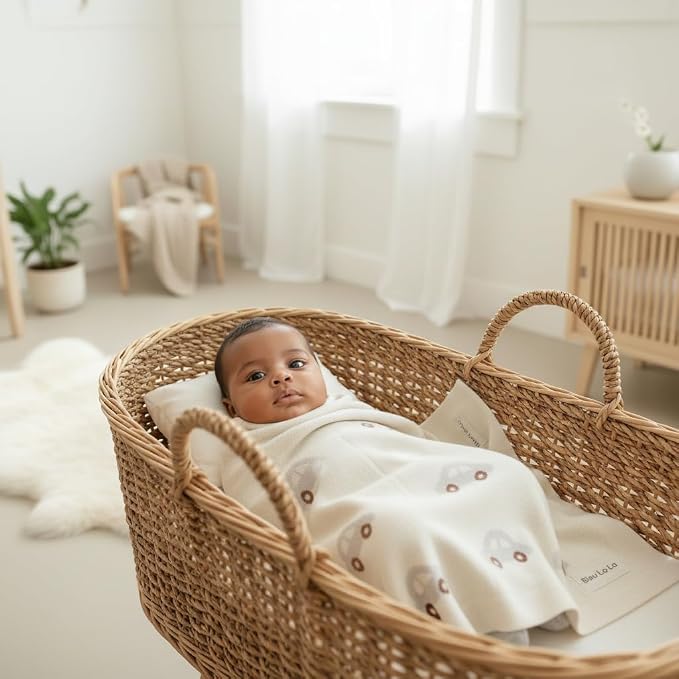 Knit Baby Blanket for Girls and Boys 100% Cotton Buttery Soft Cozy Receiving - Image 2