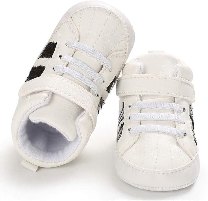 Meckior Toddler Baby Boys Girls High Tops Ankle Sneakers Soft Anti-Slip Sole PU - Image 4