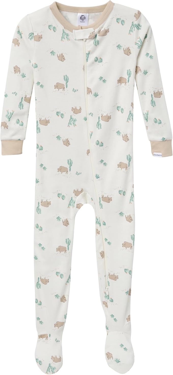 Gerber Baby Boys 4-Pack Footed Pajamas - Image 4