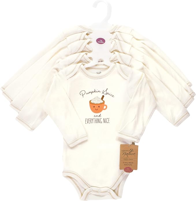 Touched by Nature Unisex Baby Organic Cotton Long-Sleeve Bodysuits - Image 2