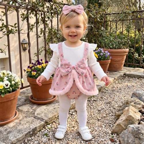 FYBITBO Newborn Baby Girl Clothes Floral Romper Dress Infant Bodysuit 0-12M - Image 2