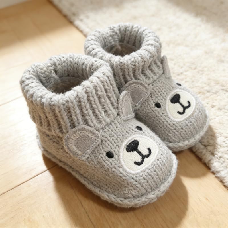 2 pairs Cute Knit Animal Baby Booties - Image 7
