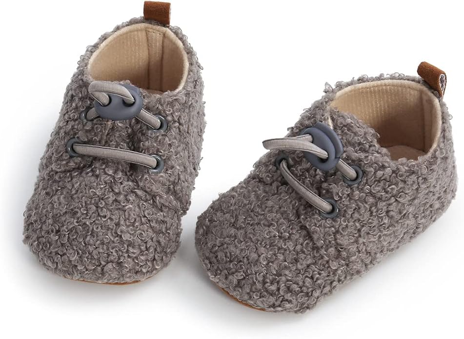 Ohwawadi Infant Baby Boys Girls Slippers Cozy Fleece Booties Soft Bottom Warm - Image 5