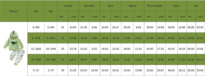 Infant Baby Boy Fall Winter Clothes Outfit Hooded Long Sweatshirt Pant Set - Image 8