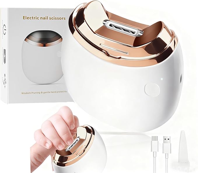 Electric Nail Clipper, Automatic Nail Clipper, 2-Speed Adjustable, USB Rechargeable Safe Automatic Baby Electric Nail Trimmer, Suitable for Babies, Children