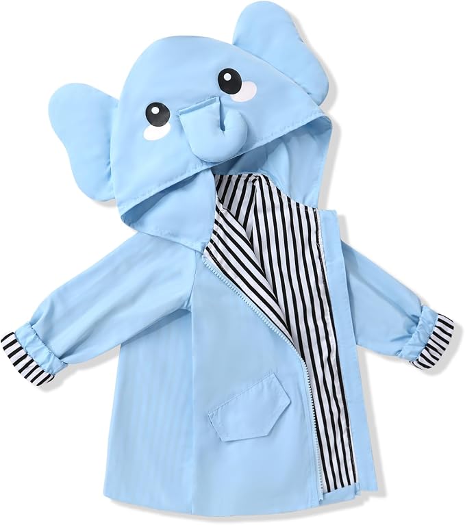 YOUNGER TREE Toddler Baby Boy Girl Duck Raincoat Cute Cartoon Hoodie Zipper by YOUNGERTREE