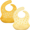 Kaya Silicone Baby Bib Pack of 2, BPA-Free Waterproof Food Catcher, Adjustable by Kaya