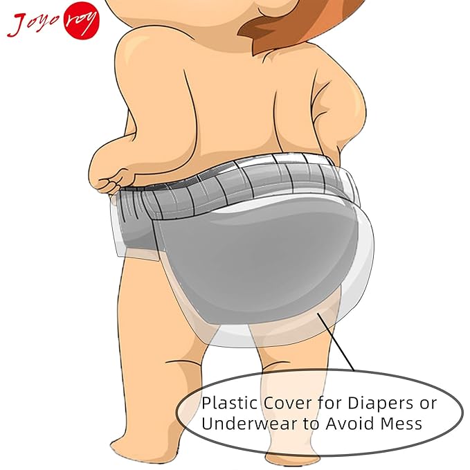 Joyo roy 6Pcs Waterproof Cloth Diaper Cover Reusable Plastic Training Pants for Toddlers Diaper Covers for Baby Girls Leak Proof Rubber Underwear for Potty Training Plastic Underwear for Toddlers 1T