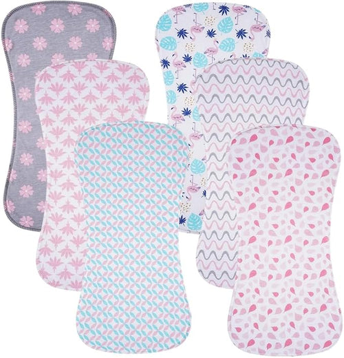 6 Pack Cotton Baby Burp Cloths Extra Absorbent Soft by Gelisite