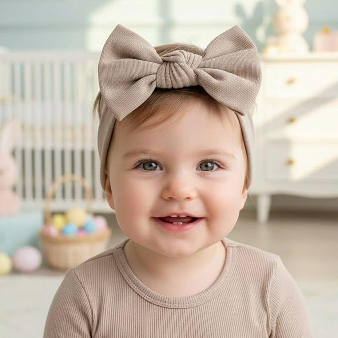 Baby Girl Headbands-Infant, Toddler Cotton Handmade Hairbands - Image 2