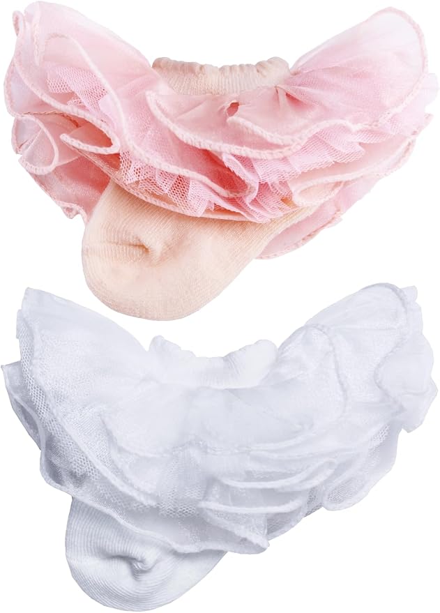 PrinceSasa Little Baby Girl Princess Lace Ruffles Socks Set - Image 2