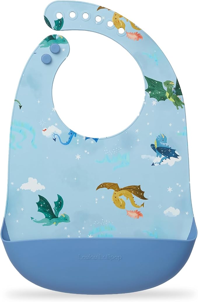 Loulou Lollipop Soft, Waterproof Silicone Feeding Bib by LoulouLollipop