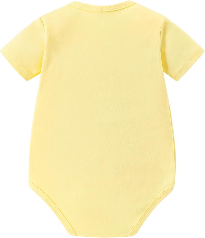 AIWUHE Unisex-Baby Short Sleeve Bodysuits Cotton One-piece Boy Girl Summer - Image 2