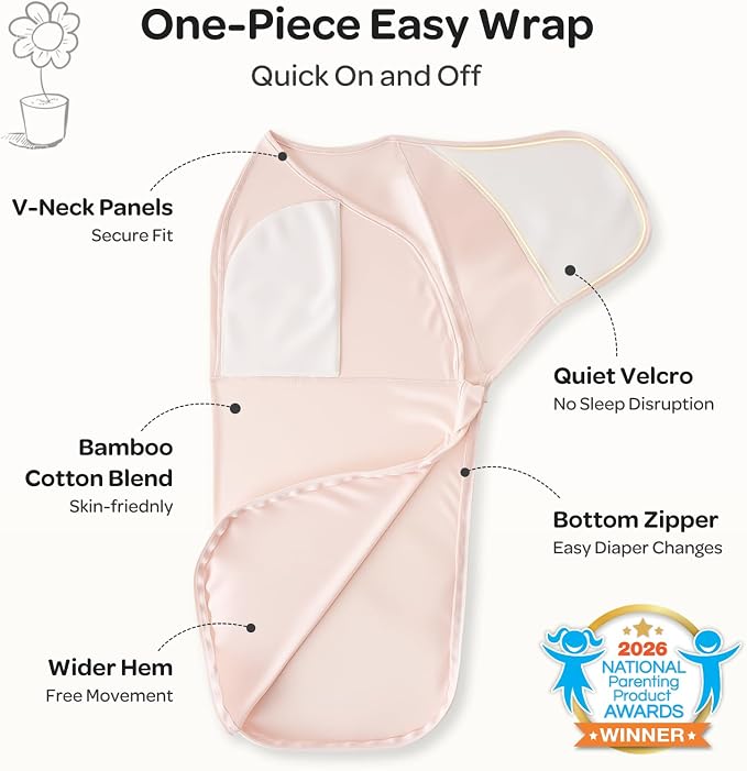 Momcozy Swaddles for Newborns, Quiet Fastener Swaddle for Infant 0-3 Months | - Image 2
