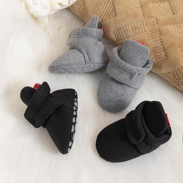 Sawimlgy Newborn Infant Baby Girl Boy Cotton Booties Stay On Sock Slippers Soft - Image 2