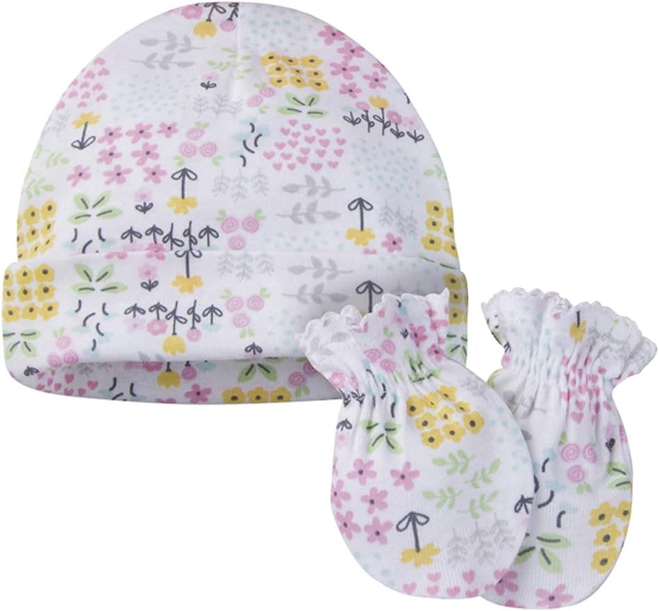 Onesies Brand Baby 12 Piece Cap and Mitten Set | Six cotton caps and six mitten - Image 3