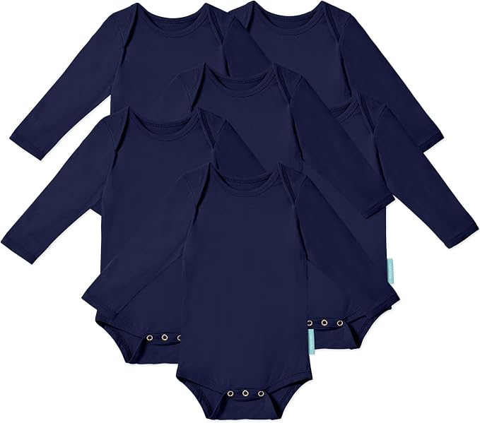 PurComfy Supersoft Bamboo Viscose Long Sleeve Baby Bodysuits, Unisex Baby | by PurComfy