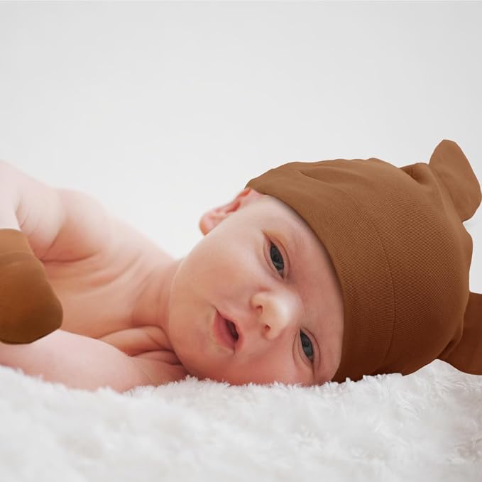 Toulite 10 Set Newborn Baby Socks Hat and Mittens Soft Ankle Sock Newborn - Image 3