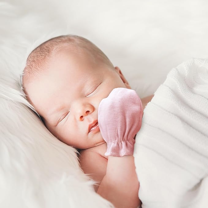 BQUBO Baby Mittens No Scratch Cotton Newborn Infant Glove Soft Skin-friendly - Image 6