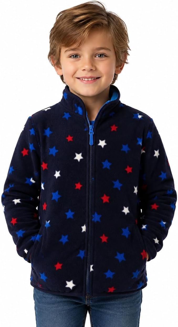 Toddler Boys Girls Fleece Jacket Lightweight Fall Spring 2-12 Years by EIGIOO