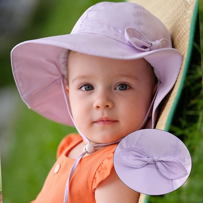 Baby Girl Sun Hat Kids Summer Beach Wide Brim Hats Toddler Bucket Hat - Image 4