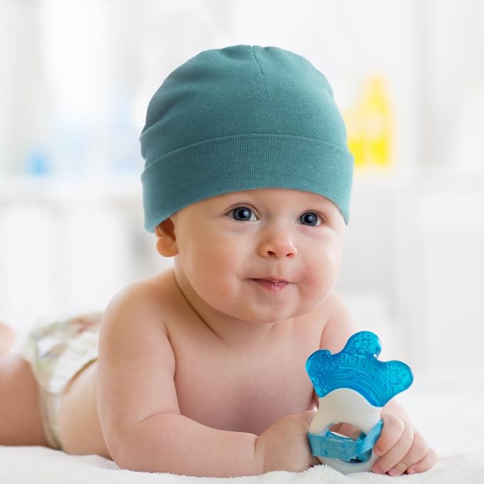 DRESHOW BQUBO 4 Pieces Baby Beanie Newborn Toddler Soft Cute Knit Hat Hospital - Image 2