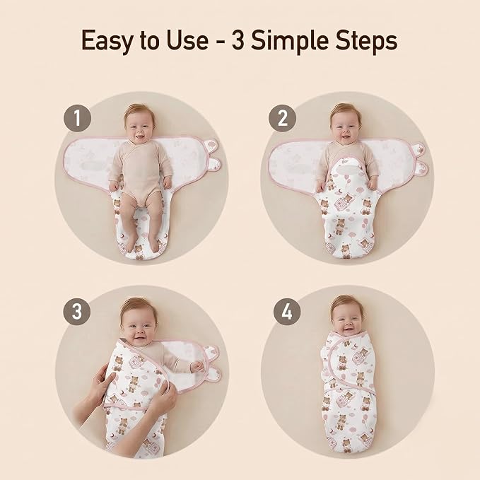 GLLQUEN BABY Swaddles for Newborns 0-3 Months, Adjustable & Easy Fastener | - Image 6