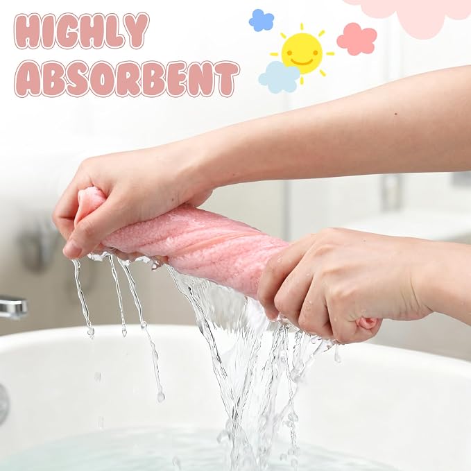 Hahafelt 6 Pack Pink Baby Burp Cloths - Image 4