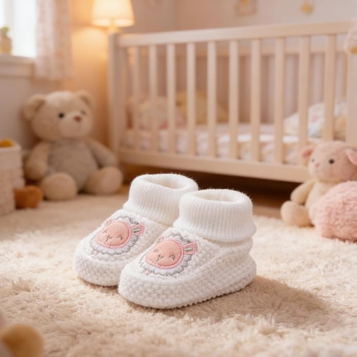 Newborn Baby Boys Girls Cozy Warm Booties Infant Cute Cartoon Knit Soft Socks - Image 3
