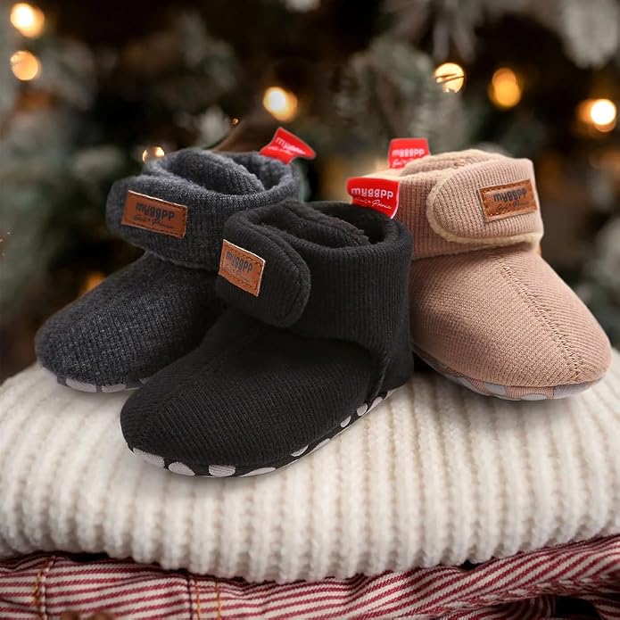 Ohwawadi Infant Baby Slippers Girls Boys Booties Warm Baby Socks Shoes Newborn - Image 4