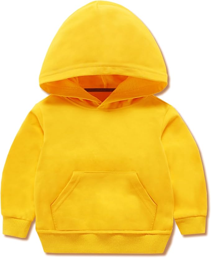 Toddler Boys Girls Sweatshirt Cotton Solid Fall Pullover Hoodie | Long Sleeve by YAGATA