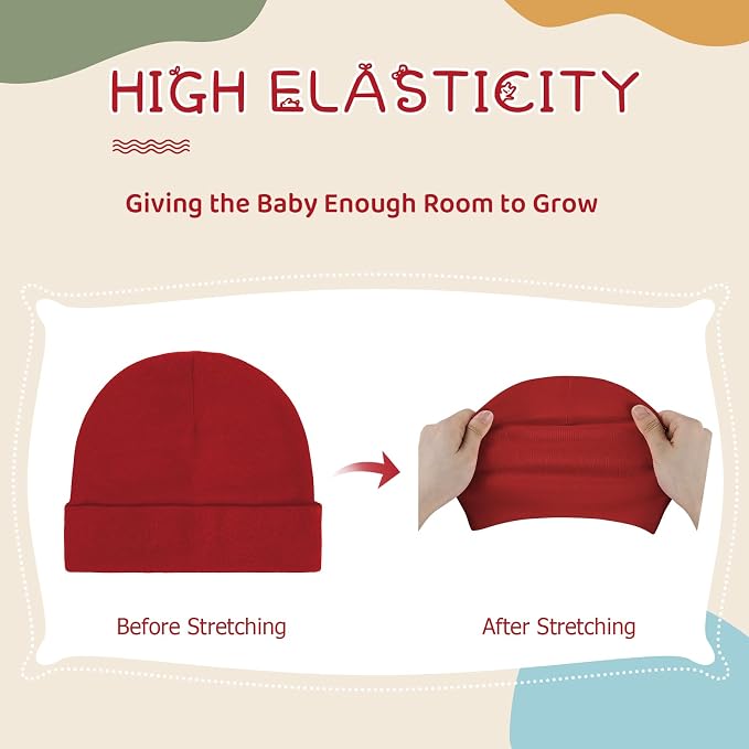 Century Star Cotton Newborn Baby Beanie Hats and Mittens Set Infant Hats - Image 4