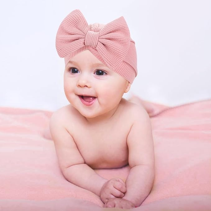 Cinaci 4 Pieces Baby Girls Turban Hats - Image 7