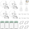 4 Full Pump Parts Kits for Spectra S1/S2/9 Plus/Synergy Gold, Replacement Kit for Spectra Pump Parts 4PC,Include 16mm Flange, Duckbill Valve, Tube, Bottle, Backflow Protector, Not Original Accessories