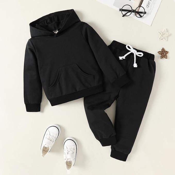 Happy Town Baby Fall Outfits for Girl Boy Long Sleeve Hoodie Top and Long - Image 2