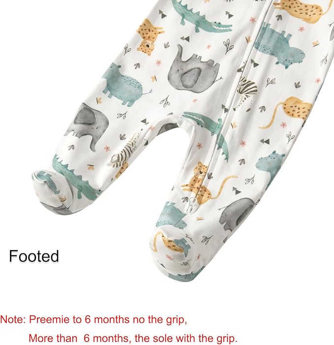 Aablexema Baby Footie Pajamas Cotton - Image 5