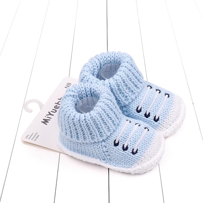 Infant Baby Boys Girls Knitted Booties Soft Cute First Walking Socks Shoes | - Image 2