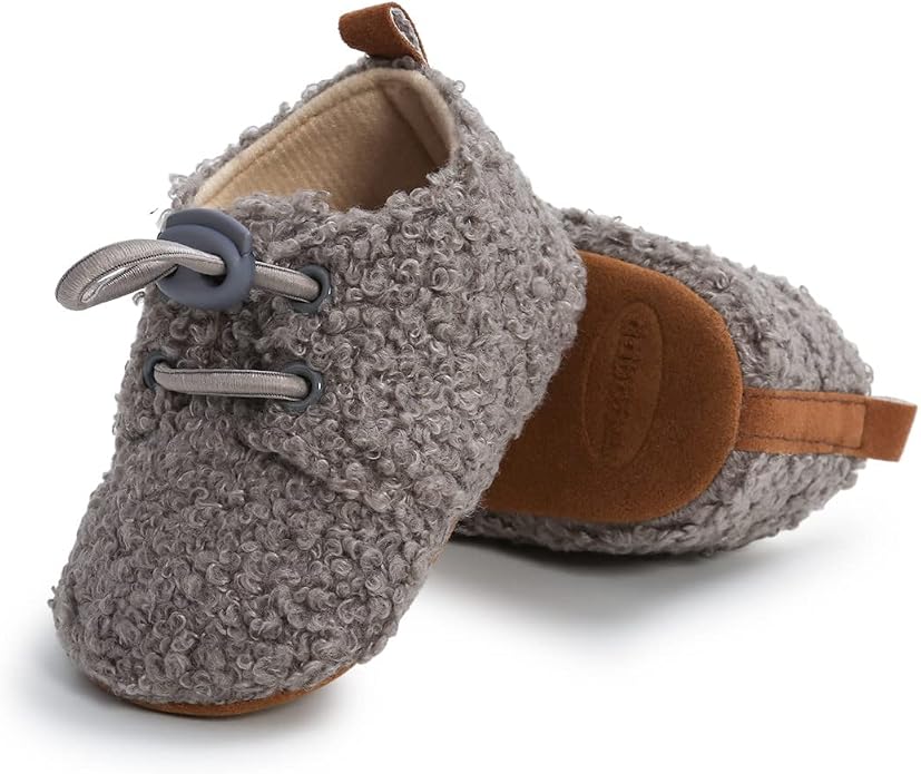 Ohwawadi Infant Baby Boys Girls Slippers Cozy Fleece Booties Soft Bottom Warm - Image 4
