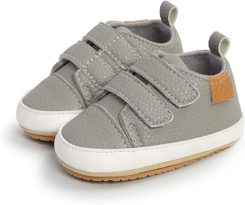 Clowora Baby Boys Girls Shoes Non-Slip Rubber Sole Sneakers Infant First Walking Toddler Crib Shoes Newborn Loafers Flats.