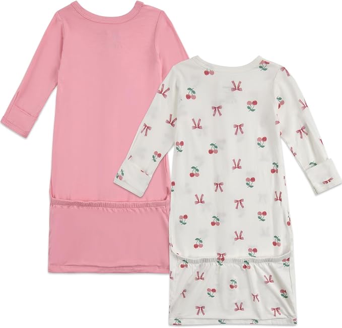 Aablexema Baby Nightgowns Rayon of Bamboo 2-way Zipper - Image 4