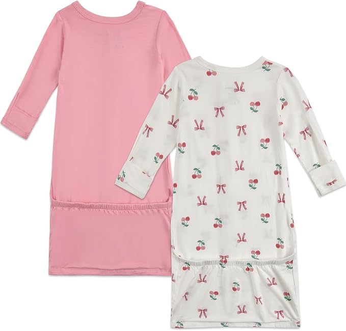 Aablexema Baby Nightgowns Rayon of Bamboo 2-way Zipper - Image 4